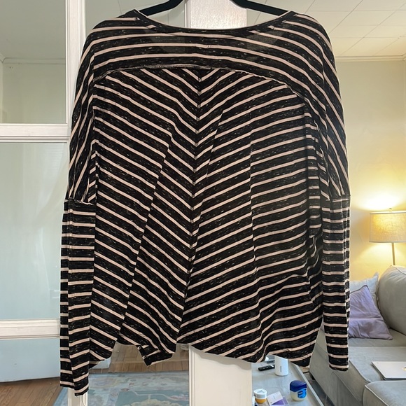 We the free black and white striped top - Picture 2 of 2
